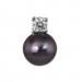 Silberdream SilberDream Ohrstecker Perle schwarz Zirkonia Damen 925er Silber SDO1738S Nur für heute