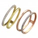 Silberdream GoldDream Gold Doppel Ring Zirkonia weiß Gr.60 333er Rosegold GDR505E60 Preisnachlass